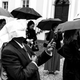 Saturday, May 23th,  2015 in Passau - Number 144 of 366mm
After the church wedding, the crowd is waiting for the bridal couple