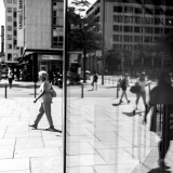 Thursday, August 6th, 2015 in Frankfurt - Number 219 of 366mm
Street life in the mirror of a department store